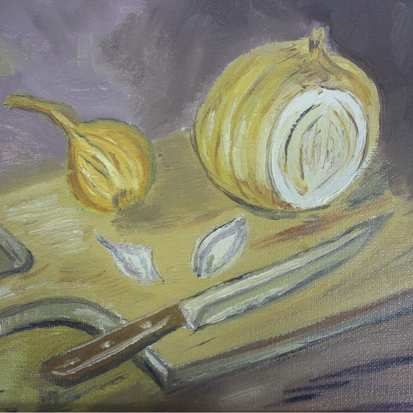 Vintage Original Still Life Painting Signed by Artist Framed Oil on Canvas Kitch - Picture 4 of 9